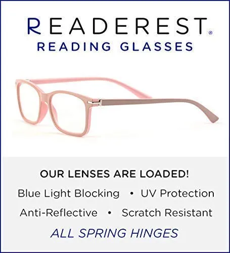 Blue-Light-Blocking-Reading-Glasses-Beige-Pink-3-50-Magnification-Computer-Glasses