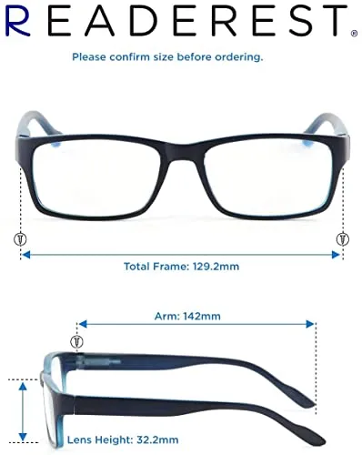 Blue-Light-Blocking-Reading-Glasses-Black-Blue-0-75-Magnification-Computer-Glasses