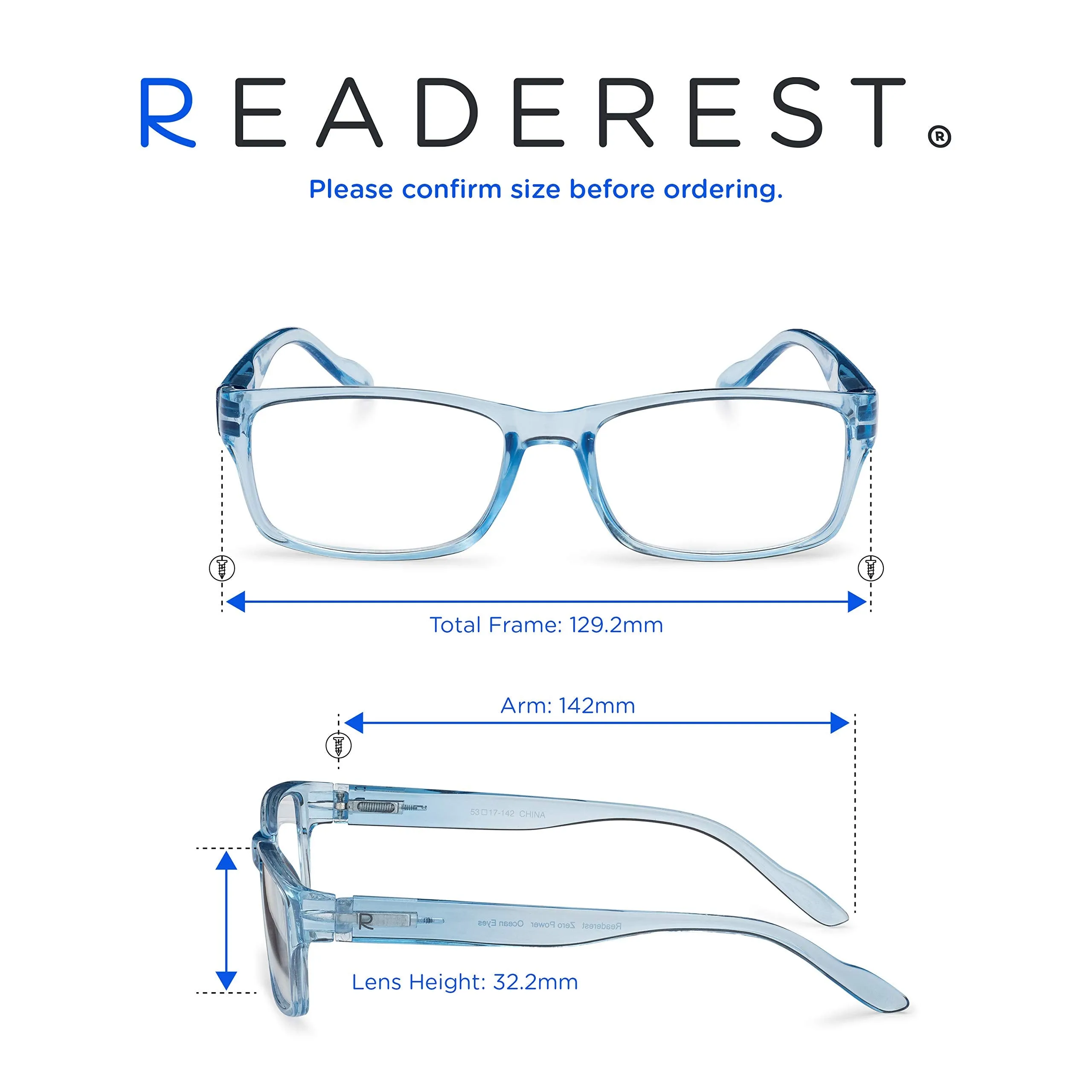 Blue-Light-Blocking-Reading-Glasses-Light-Blue-2-75-Magnification Anti Glare