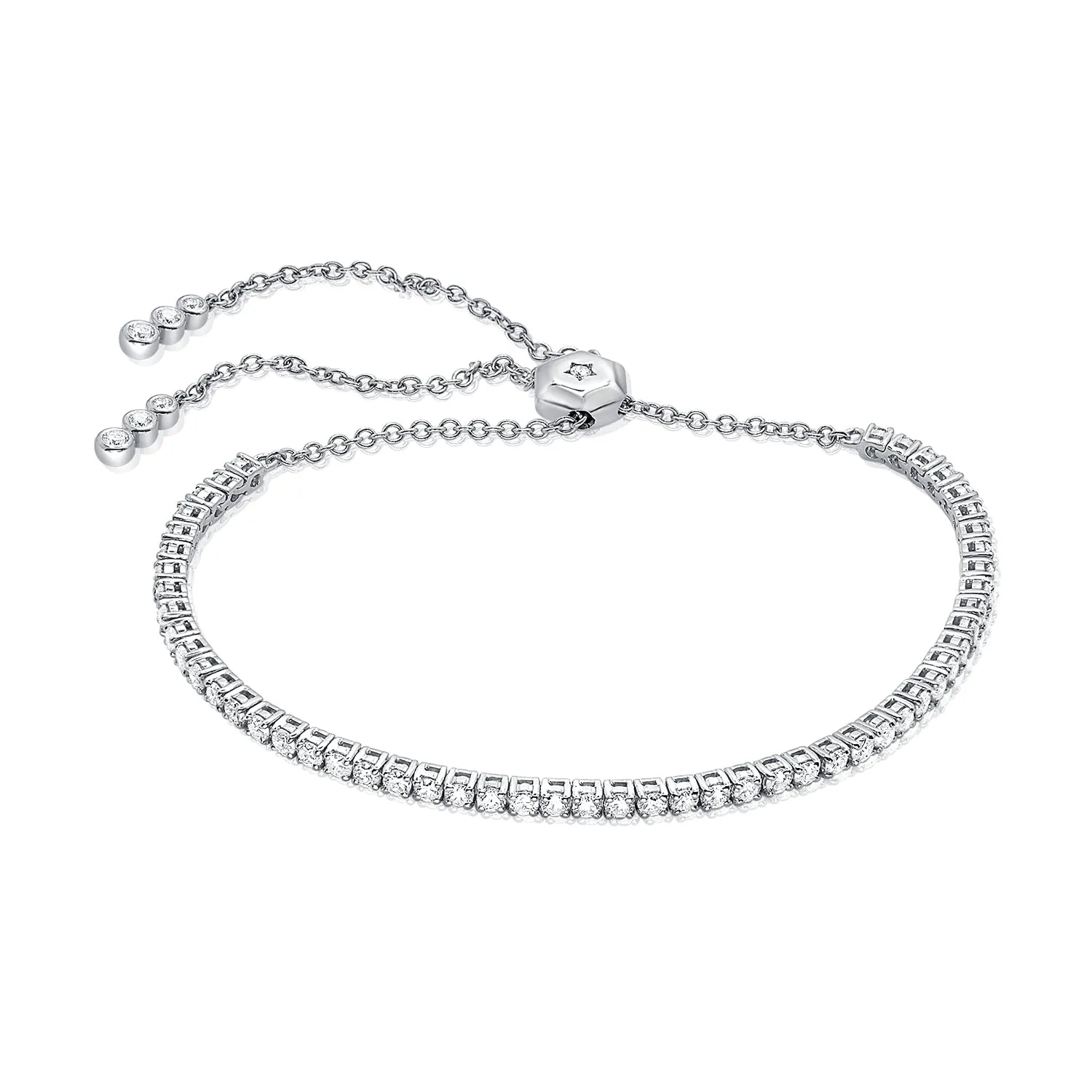 Bolo Adjustable Diamond Tennis Bracelet