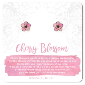 Botanical Bright Stud Earrings - Cherry Blossoms