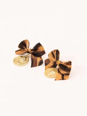 Bow Coin Drop Earrings