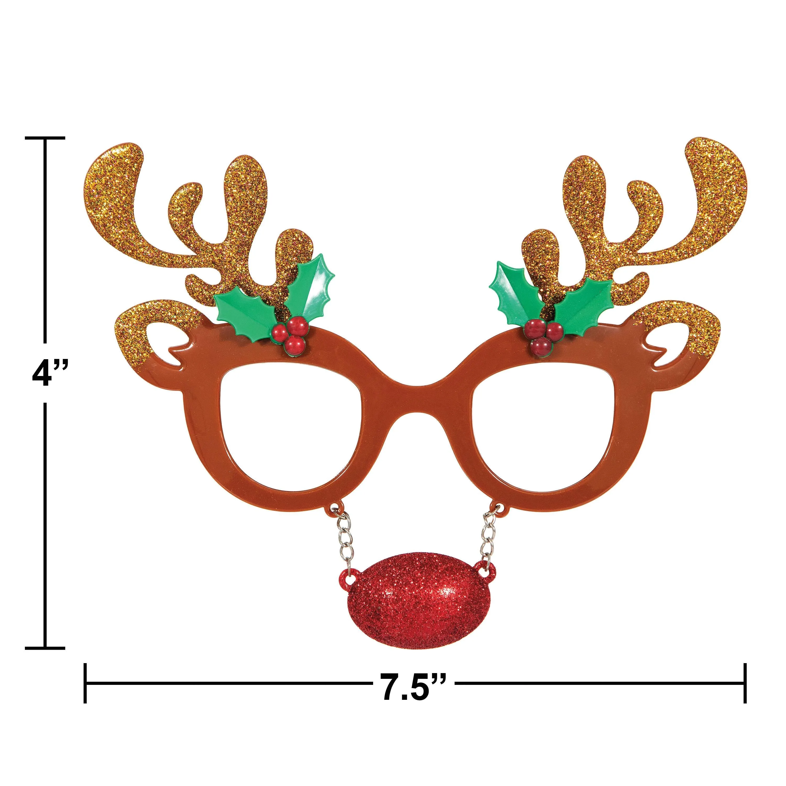 Bulk Reindeer Christmas Glasses Favor (12 per Case)