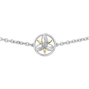 Canadian Diamond Ontario Trillium Flower Bracelet