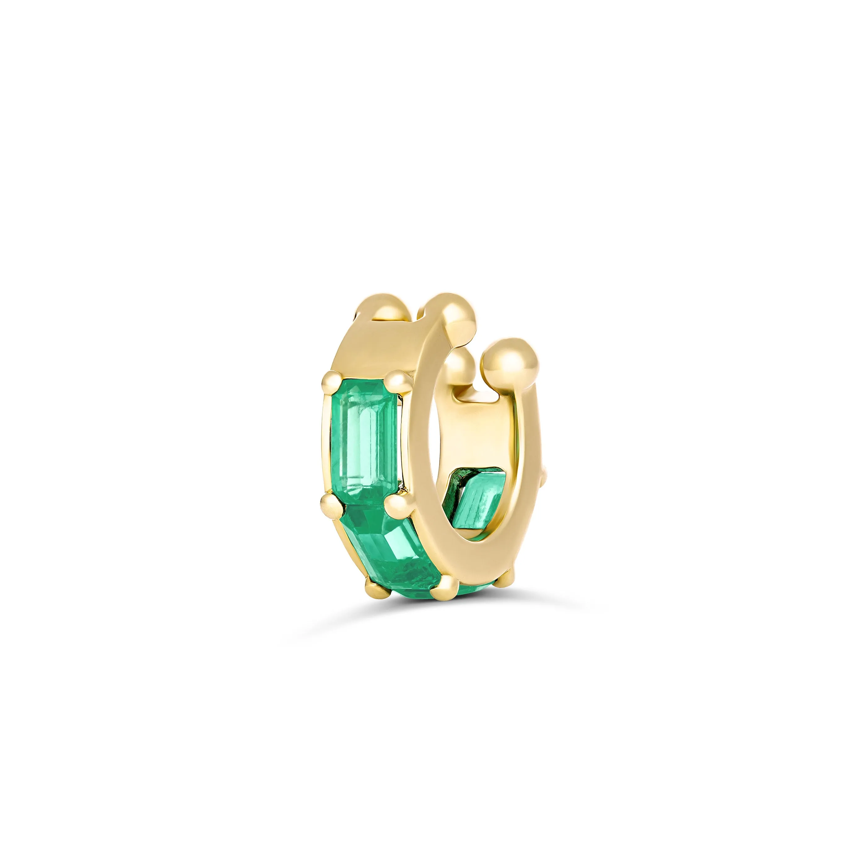 Capri Dreaming® Emerald Gemstone Ear Cuff | 18K Yellow Gold