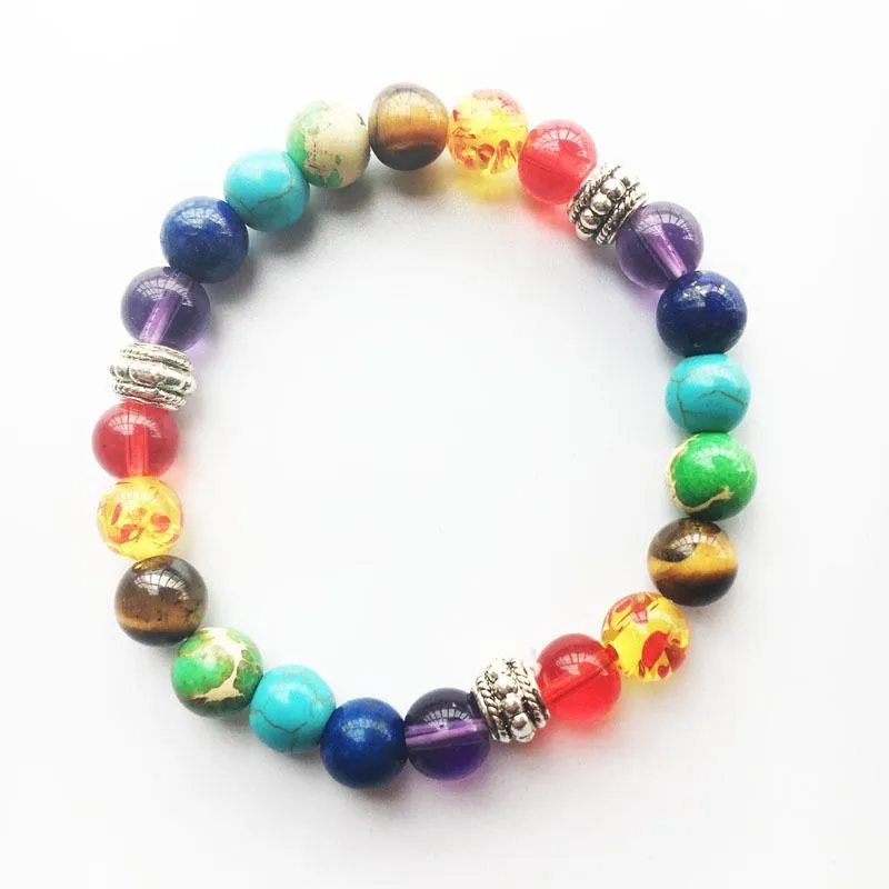 Chakra Healing Natural Stone Beads Bracelet