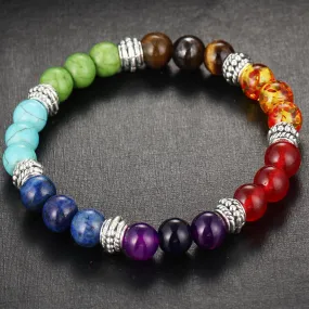 Chakra Healing Natural Stone Bracelet