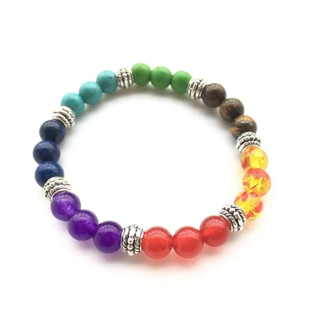 Chakra Healing Natural Stone Bracelet