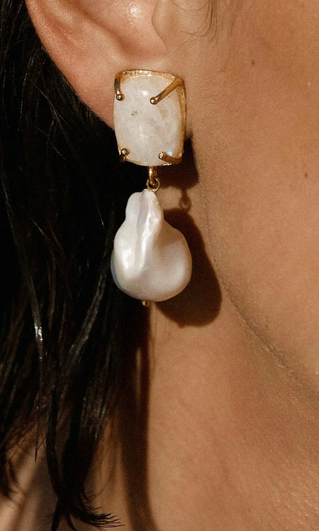 Christie Nicolaides Piccola Earrings - White/Gold