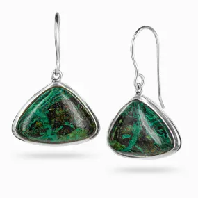 Chrysocolla Malachite Drop Earrings