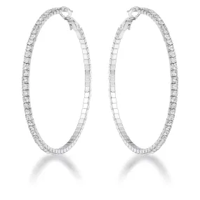 Clyotilde Chain Eternity Hoop Earrings | 3.8ct