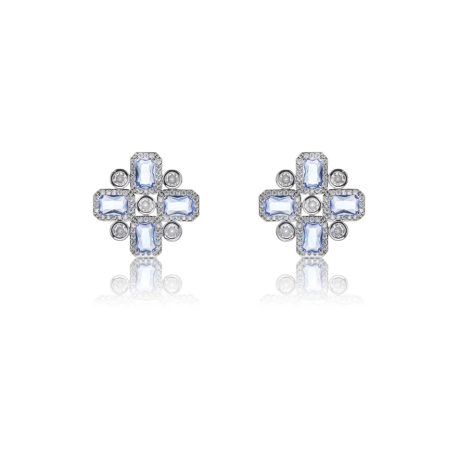 Cubic Zircon Stud Earring for Wedding, Women Girl Birthday Party Jewelry CE11958