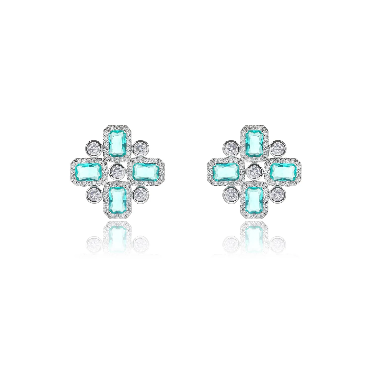 Cubic Zircon Stud Earring for Wedding, Women Girl Birthday Party Jewelry CE11958