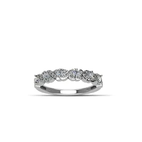 Cubic Zirconia Fashion Stackable Band Ring in Sterling Silver