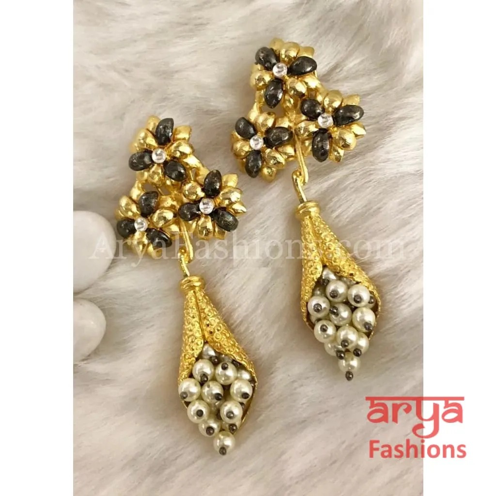 Cubic Zirconia Kundan Trendy Earrings/Party Earrings