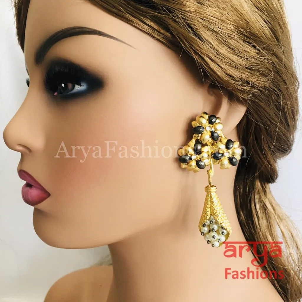 Cubic Zirconia Kundan Trendy Earrings/Party Earrings