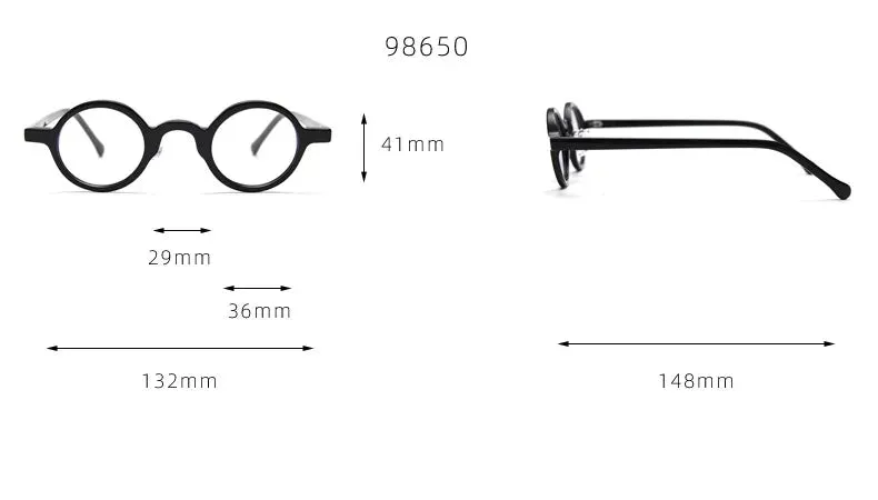 Cubojue Unisex Full Rim Small Square Acetate Reading Glasses 98651