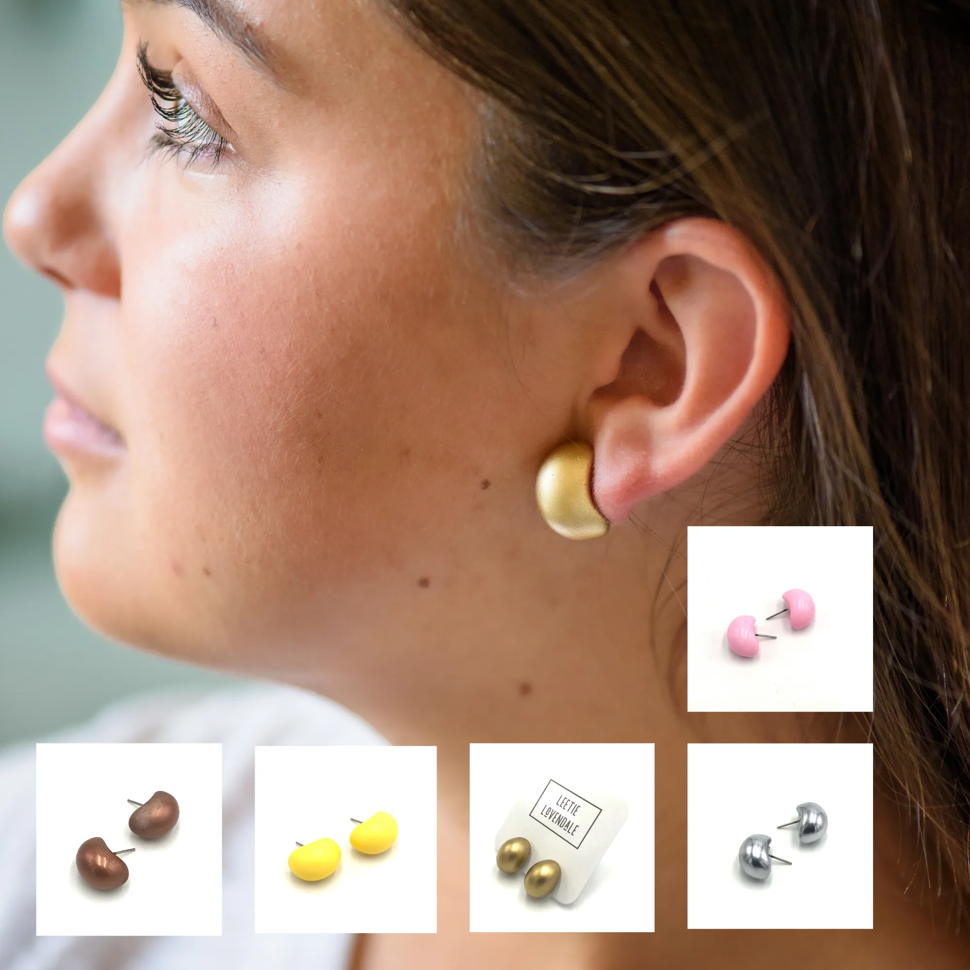 Curled Bud Stud Earrings