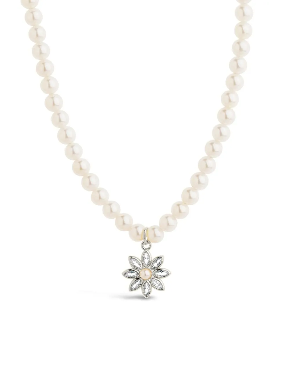 CZ & Pearl Blossom Matching Set