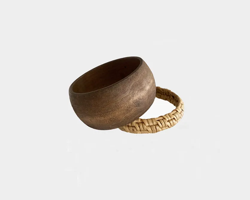 Dark Wooden Cuff Bracelets- The Cap D'antibes