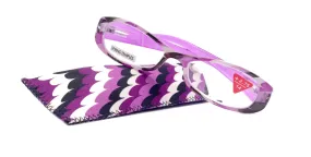 Dashing Stripes, (Premium) Reading Glasses High End Reader  1.25.. 3.25 Magnifying, Rectangular (Purple) Optical Frame. NY Fifth Avenue