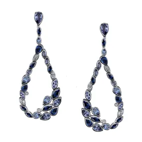 De la Vie Sapphire and Diamond Drop Earrings