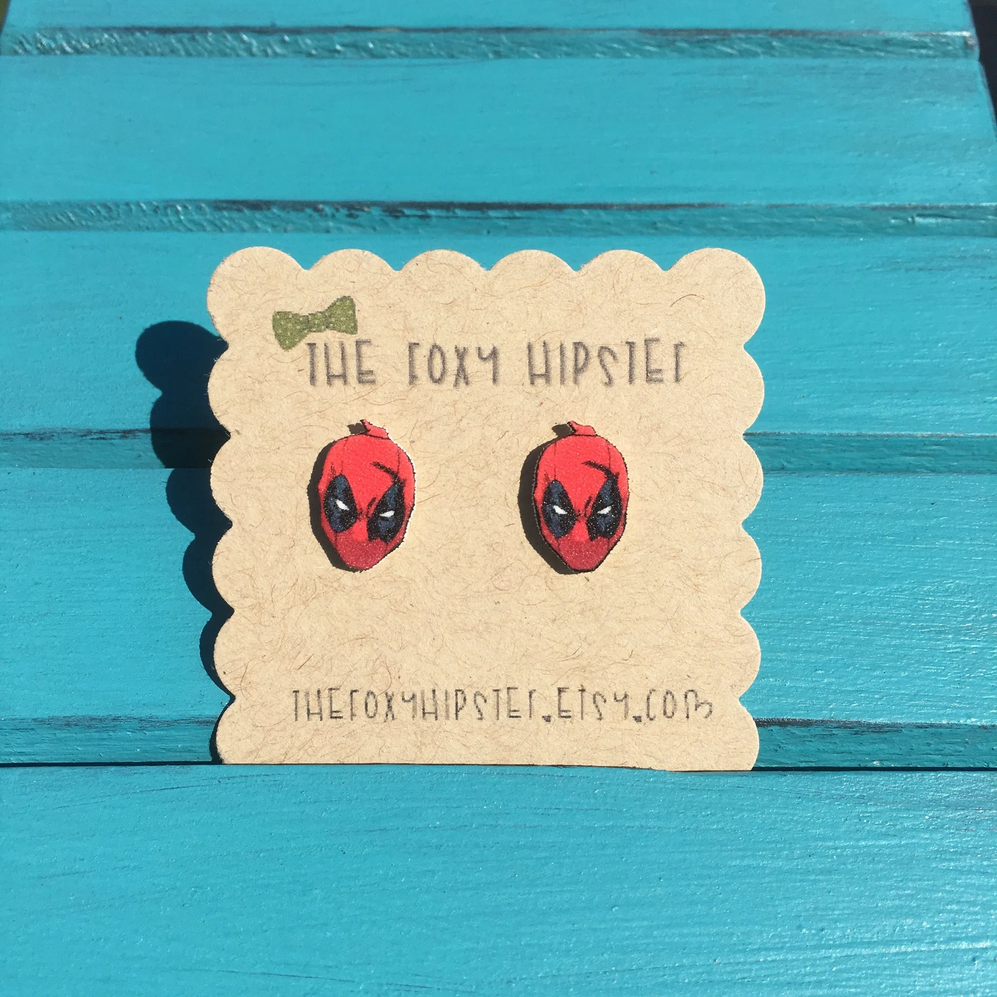 Deadpool Stud Earrings