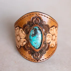 Desert Bloom Cuff with Turquoise