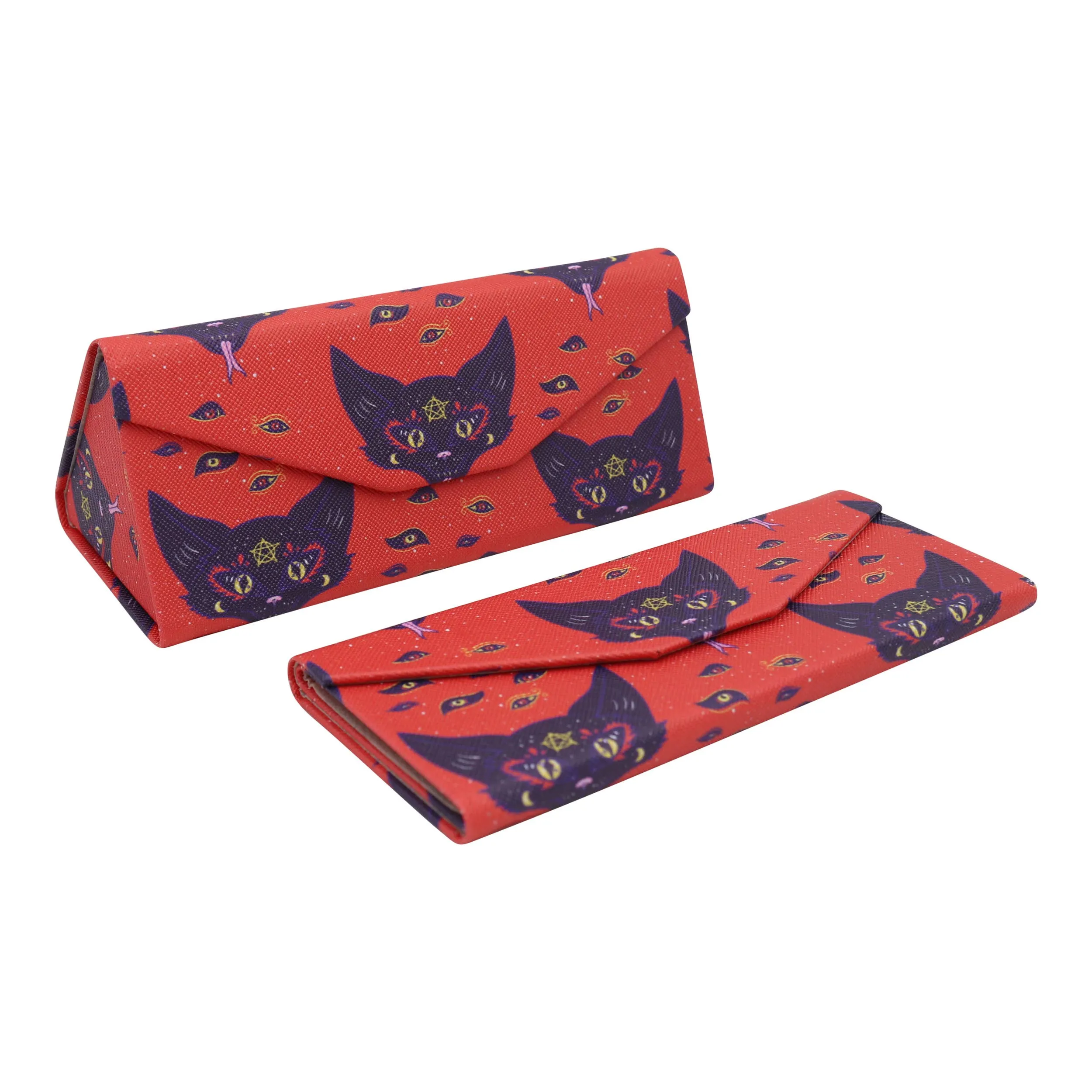 Devil Cat Glasses Case - Horror/Halloween - Vegan Leather