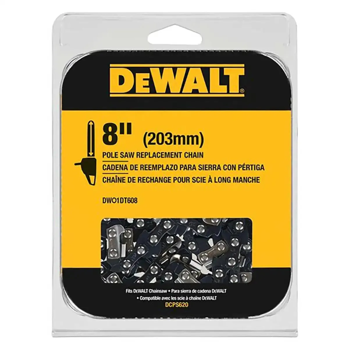 DeWalt 8in Replacement Chain 20V DW Pole Saw