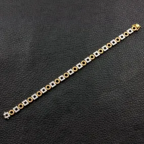 Diamond Circle and Square Bracelet