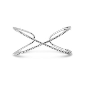 Diamond Criss Cross Bangle Bracelet