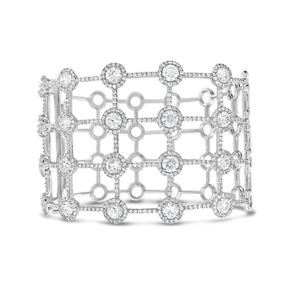 Diamond Lattice Bangle Bracelet