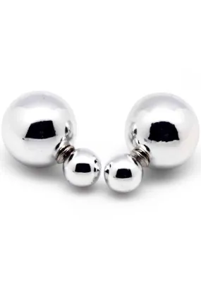 Disco Ball Post Stud Earring in Silver