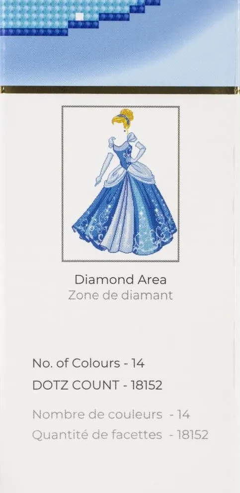 DIY Diamond Dotz Disney Cinderella Princess Facet Art 20" x 27" Kit