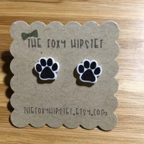 Dog Paw Stud Earrings