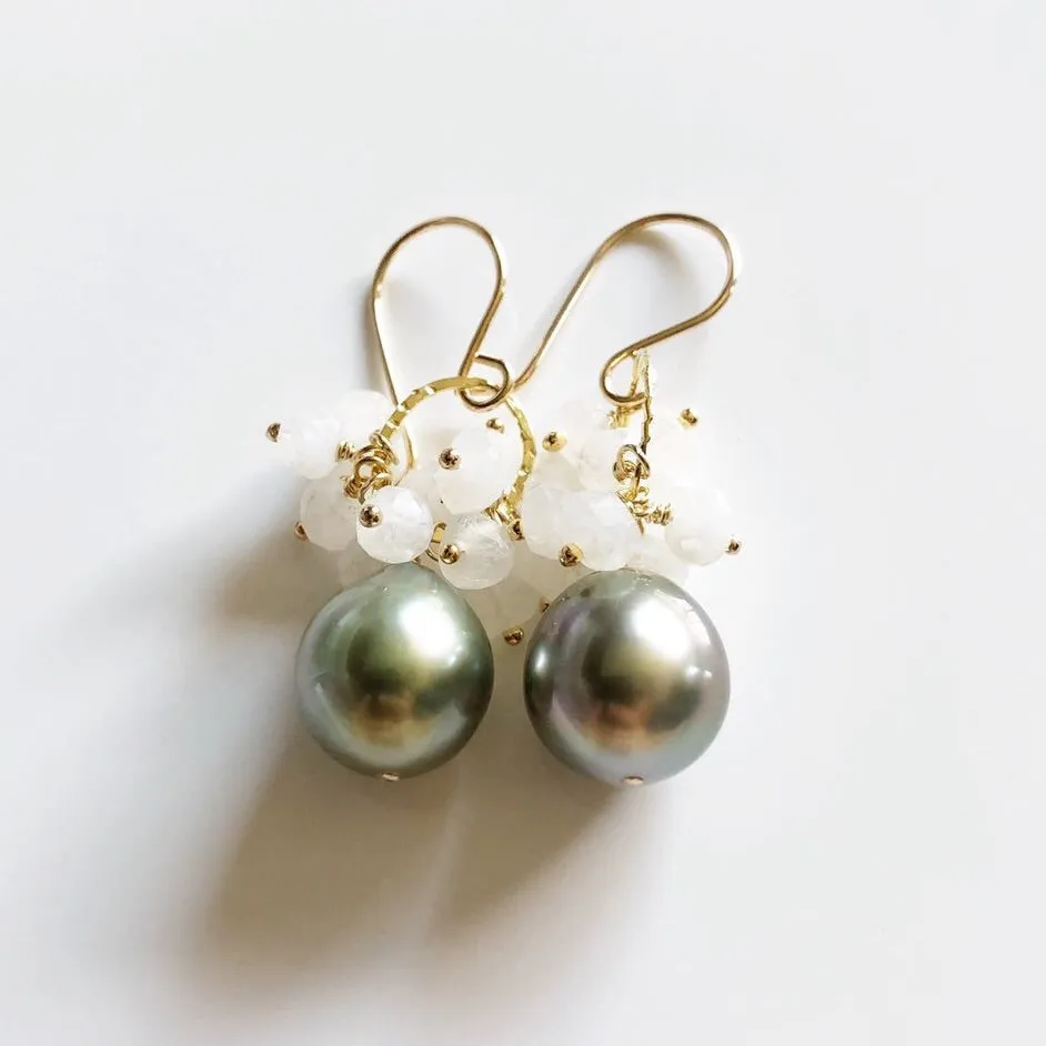 Earrings KIRA - moonstone (E529)