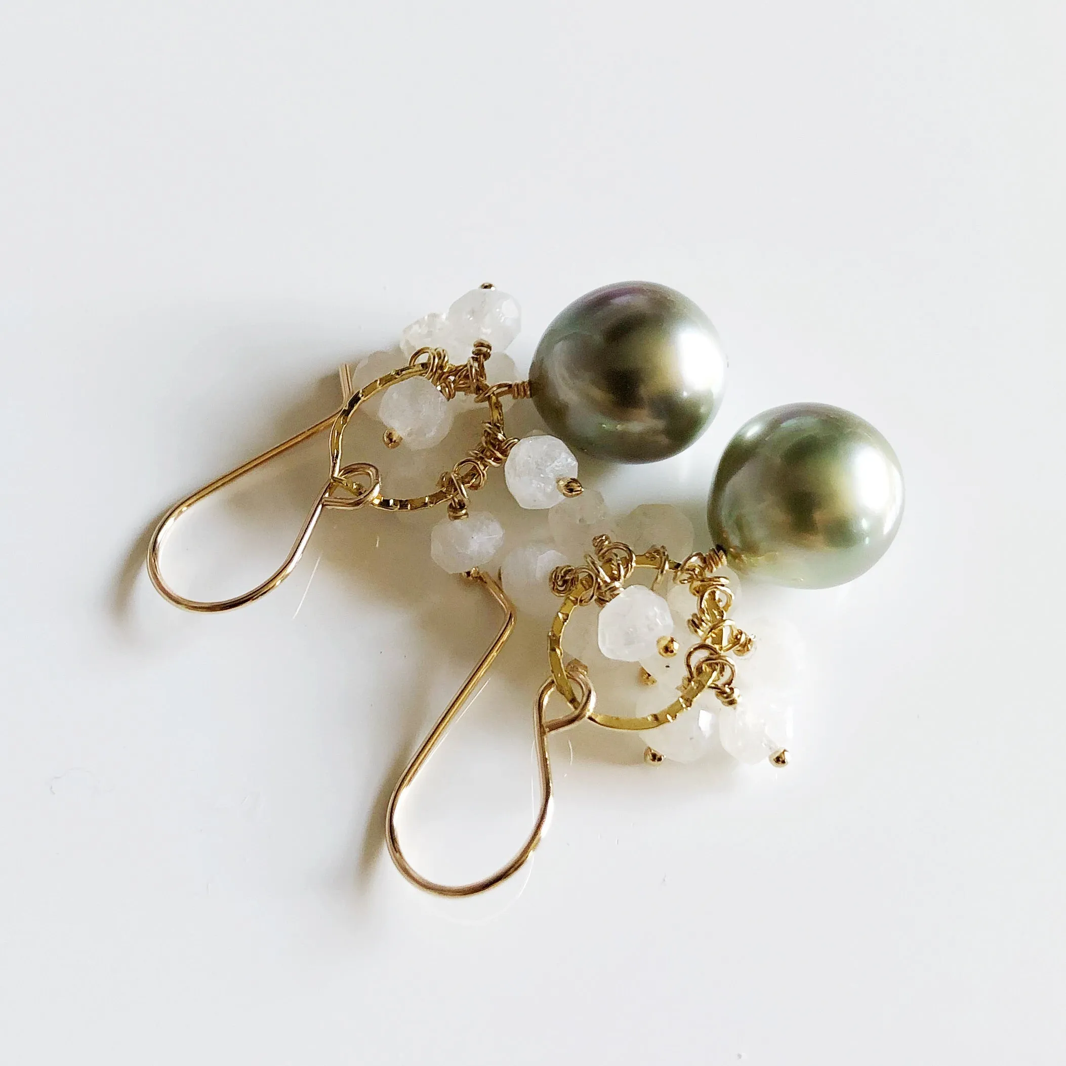 Earrings KIRA - moonstone (E529)