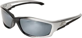 Edge Eyewear Kazbek GSK117 Black Frame with Gasket Silver Mirror Lens Glasses