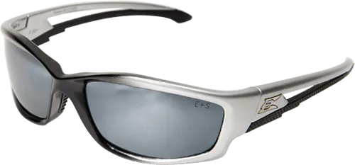 Edge Eyewear Kazbek GSK117 Black Frame with Gasket Silver Mirror Lens Glasses