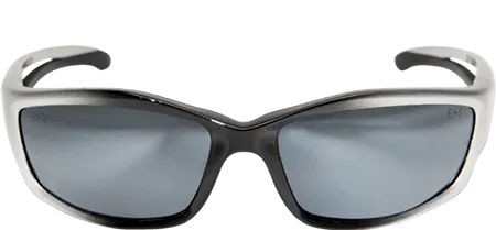 Edge Eyewear Kazbek GSK117 Black Frame with Gasket Silver Mirror Lens Glasses