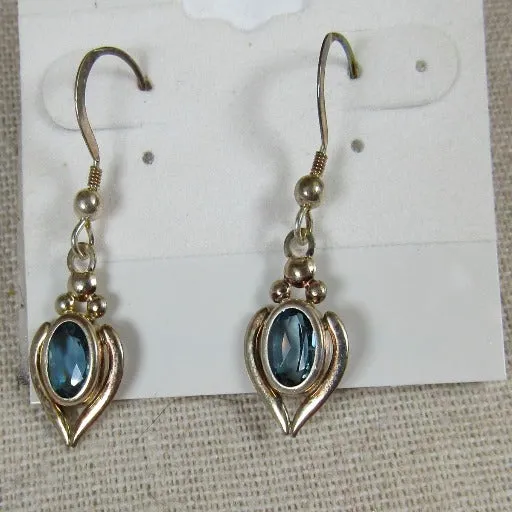 Elegant Blue Topaz Gemstone  Earrings