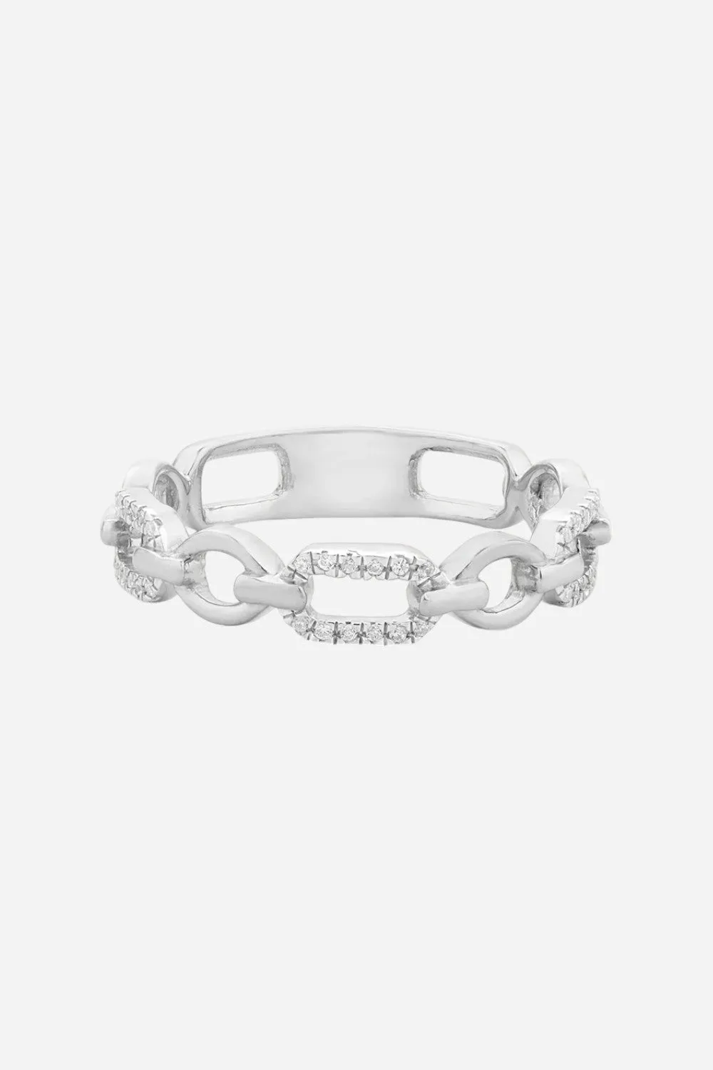 Ella Stein Linked Forever To You Stackable Ring in Sterling Silver - Size 5