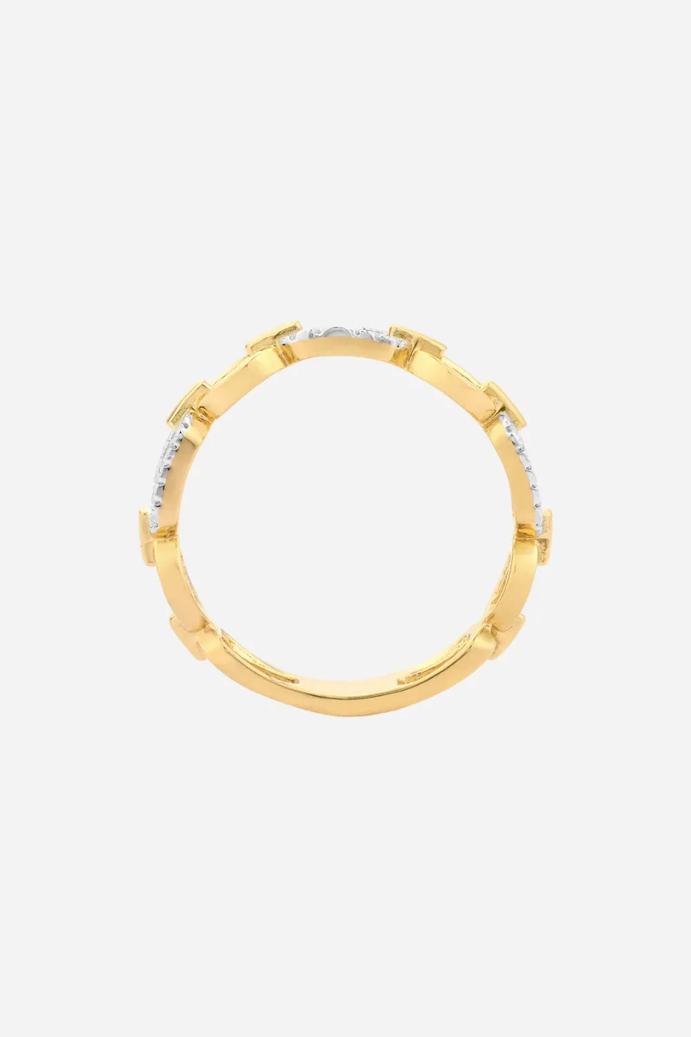 Ella Stein Linked Forever To You Stackable Ring in Yellow Gold - Size 5