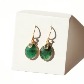 Emerald   Diamond Earrings