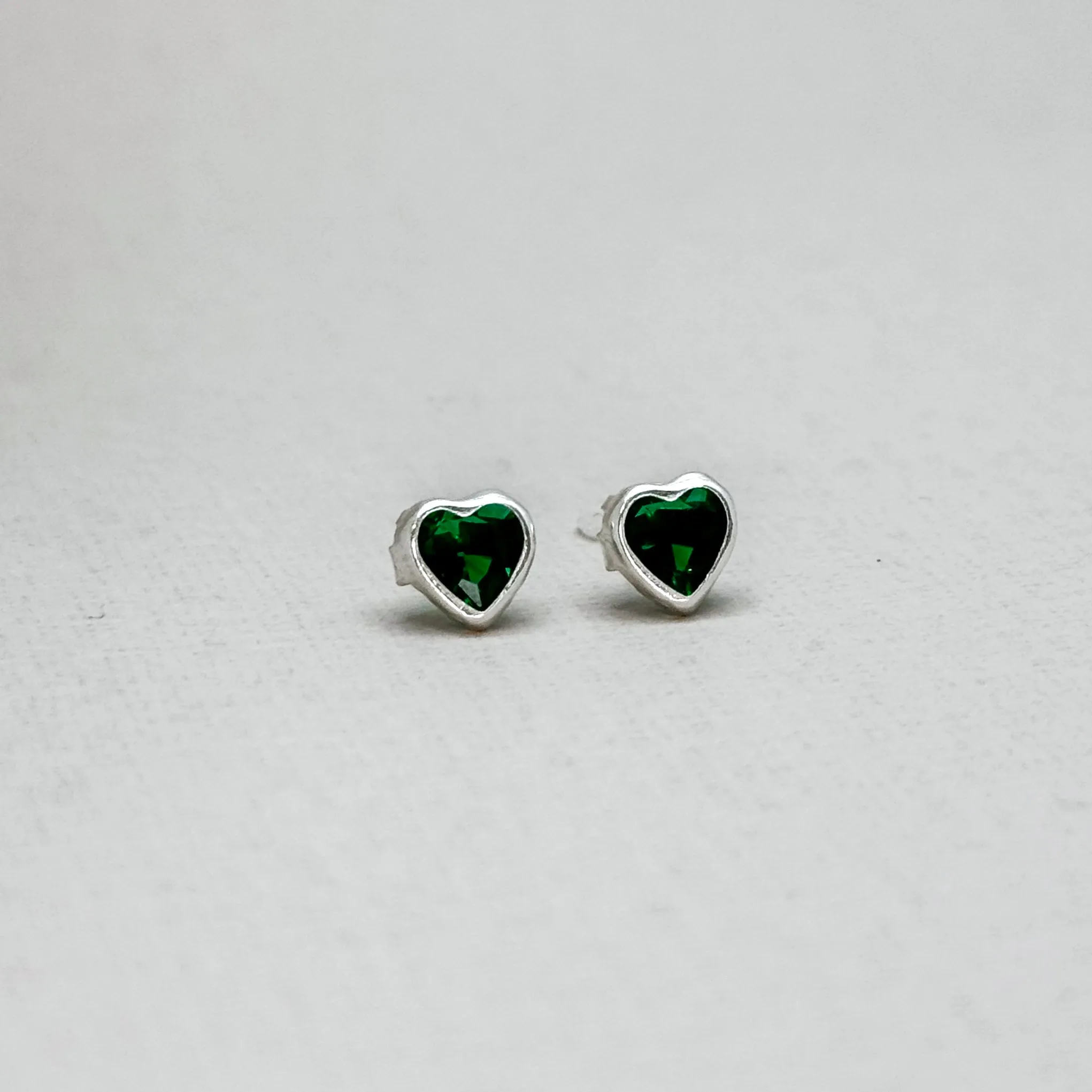 EMERALD HEART EARRINGS