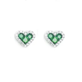 Emerald Heart Earrings