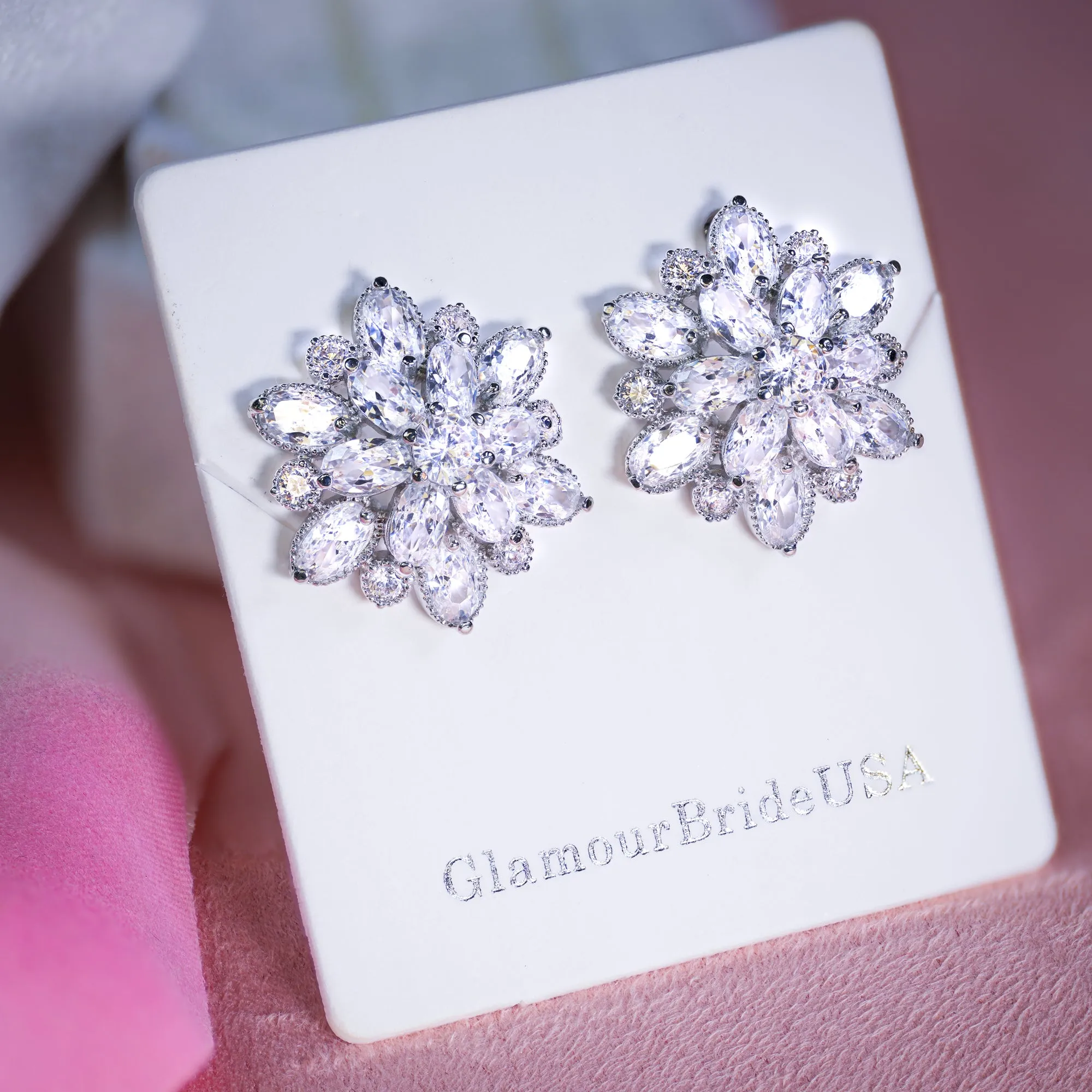 Emily - Crystal Bridal Studs