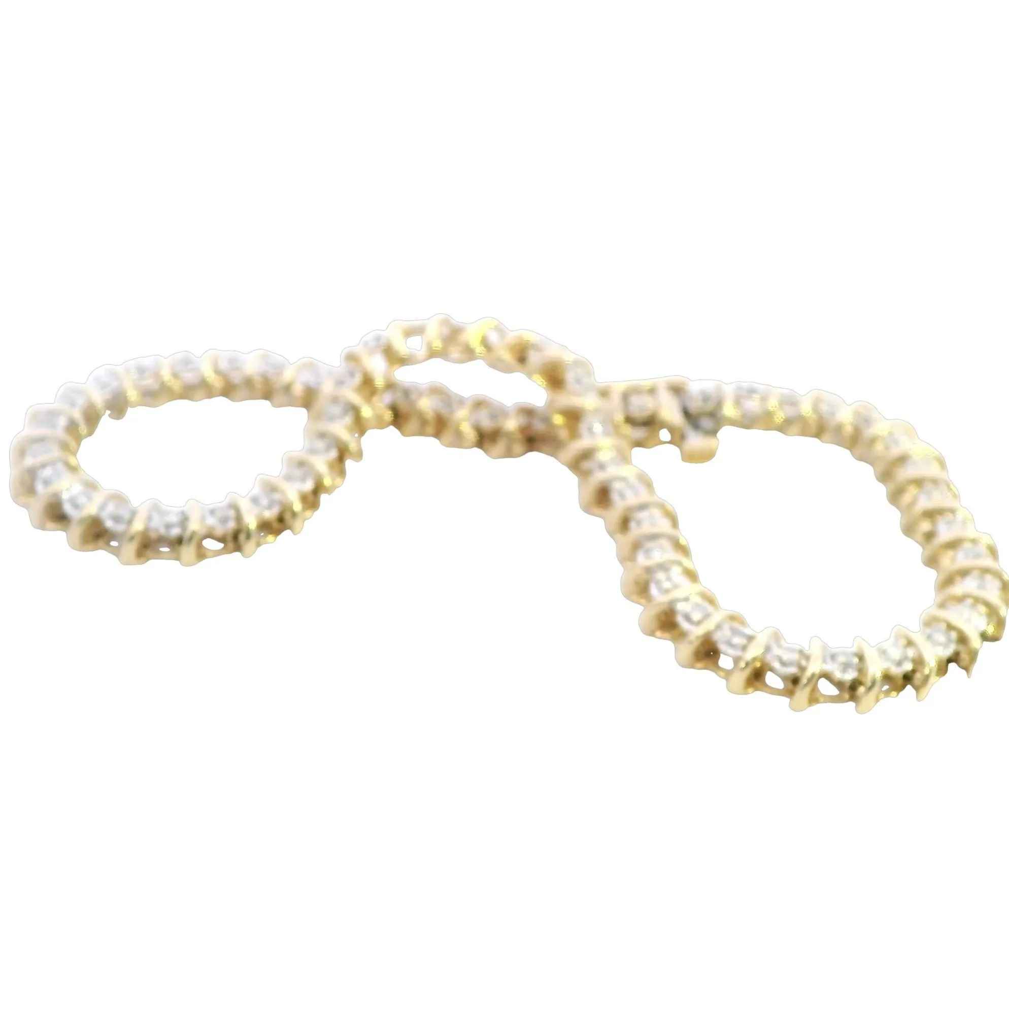 Exquisite 14ct Gold & Diamond Bracelet - A Timeless Symbol of Love