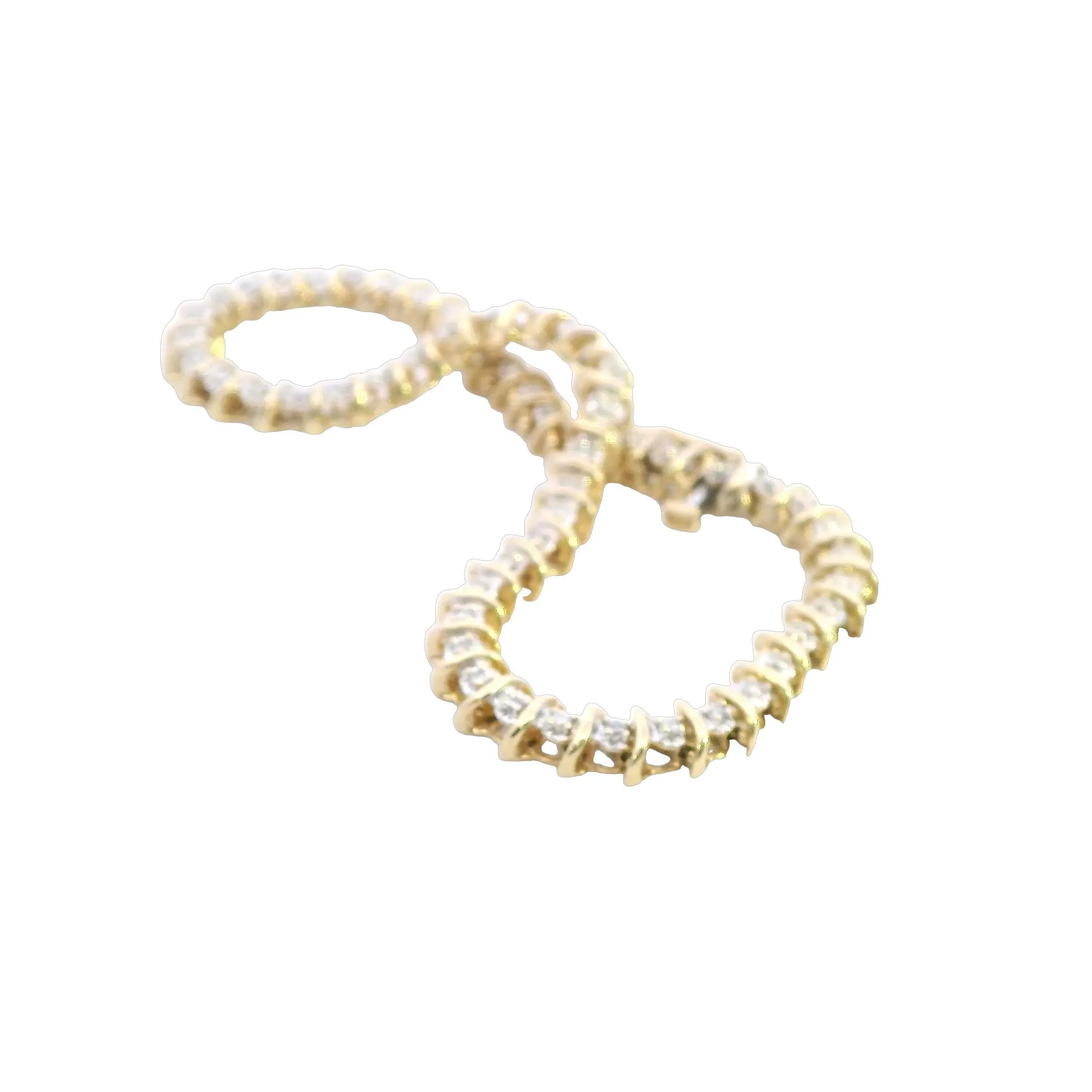 Exquisite 14ct Gold & Diamond Bracelet - A Timeless Symbol of Love